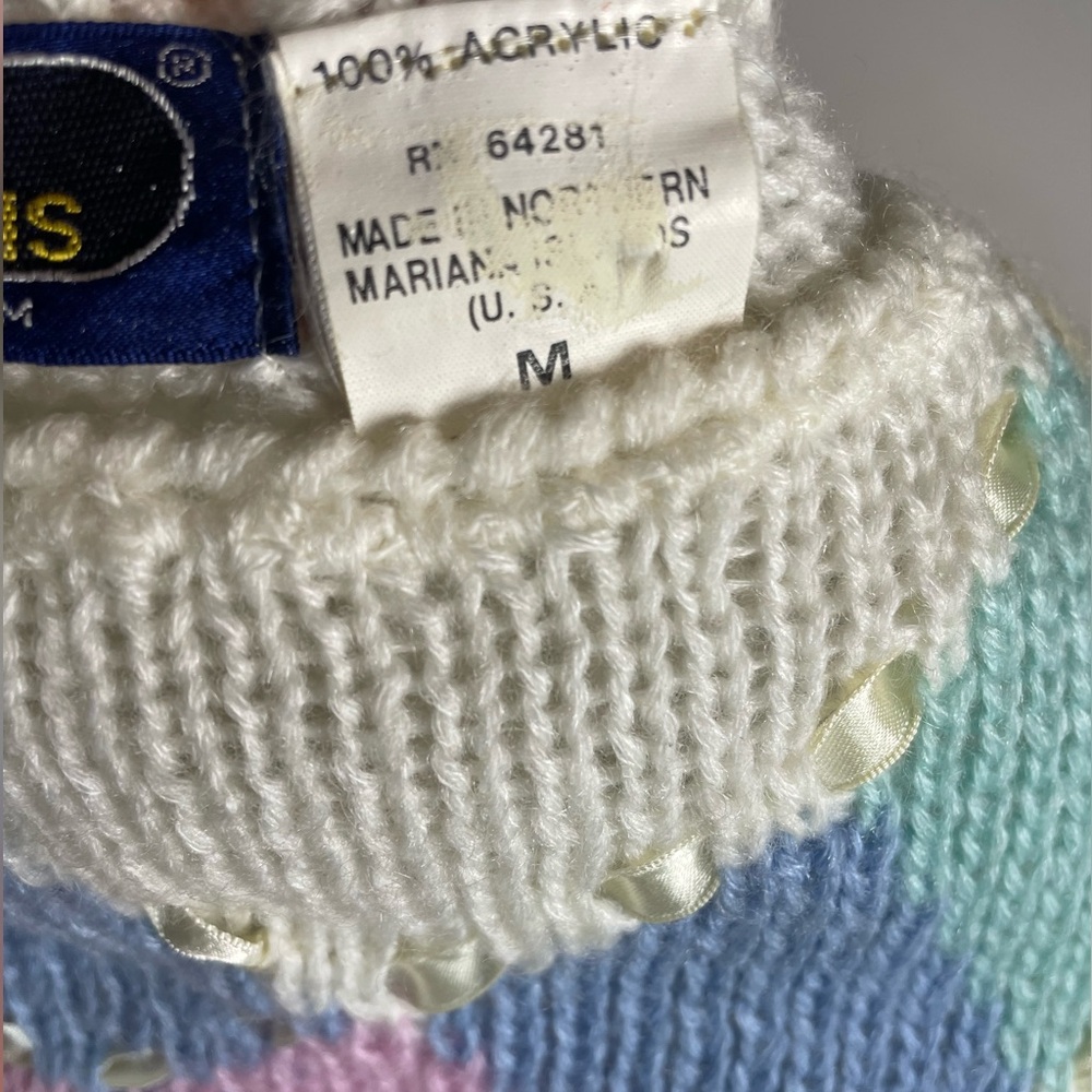 Vintage 20 Ans by Mariea Kim Pastel Diamond Knit Sweater | Women’s - Picture 5 of 12